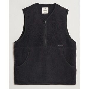 Snow Peak Thermal Boa Fleece Vest Zip Black Polartec SW 24auu006 Size 1